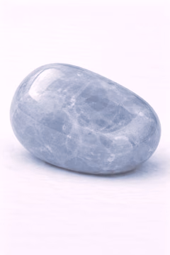 Celestite, a polished specimen