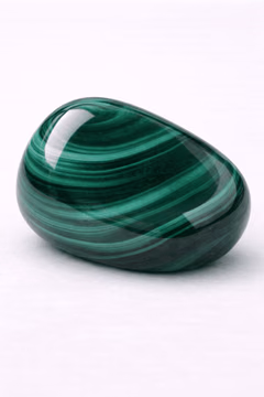 Malachite, a polished specimen